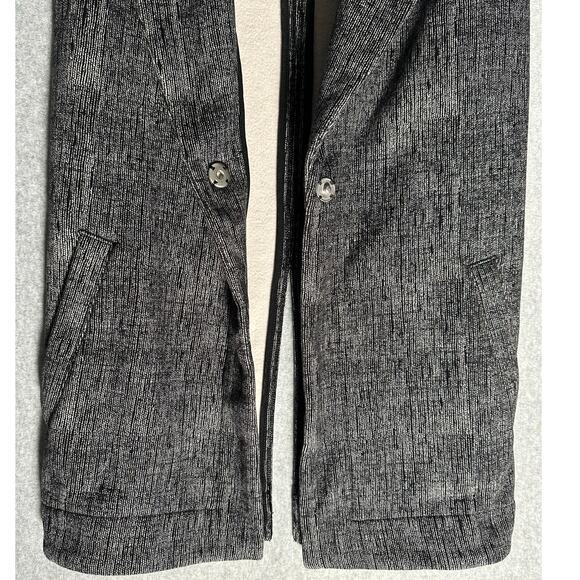 Lululemon Sz 2 Blazer Vest Burlap Texture Black Dune French Terry‎ Soft Stretchy - Picture 9 of 12